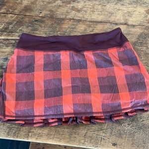 Rare plaid Lululemon tennis skirt